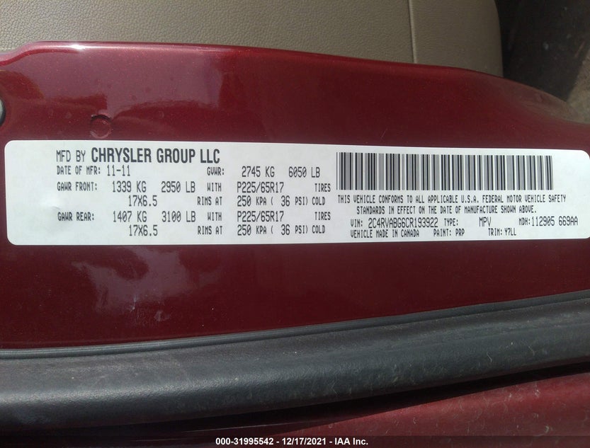 2C4RVABG6CR193922