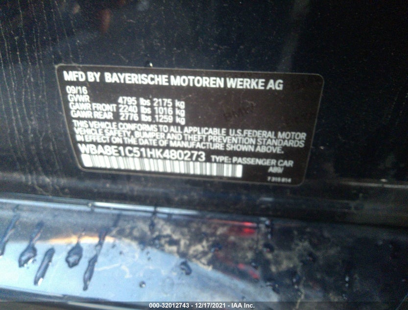 WBA8E1C51HK480273
