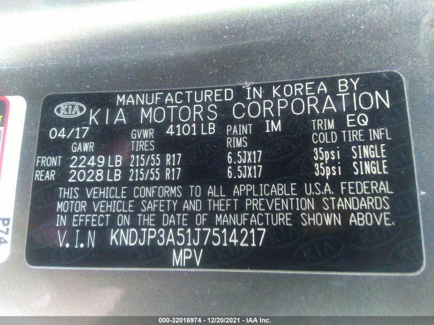 KNDJP3A51J7514217 2018 Kia Soul +