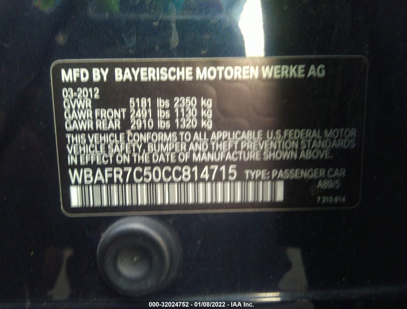 WBAFR7C50CC814715
