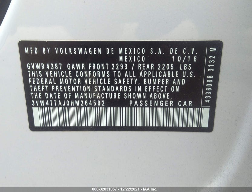 3VW4T7AJ0HM264592