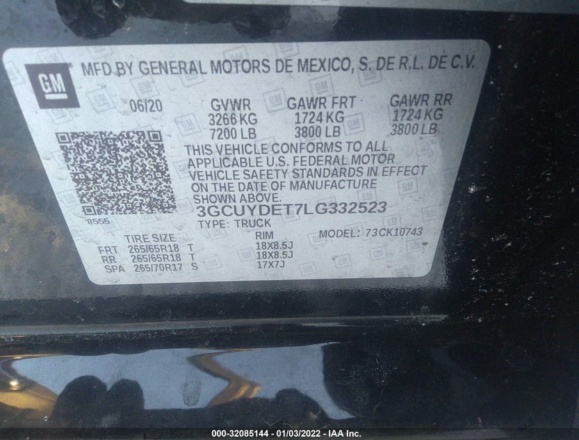 3GCUYDET7LG332523