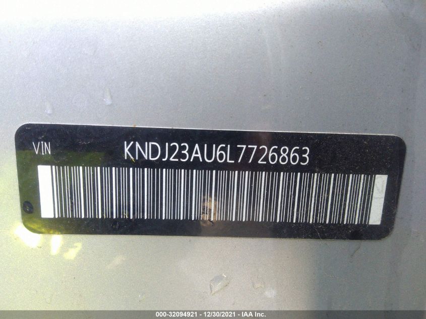 KNDJ23AU6L7726863 2020 Kia Soul Lx