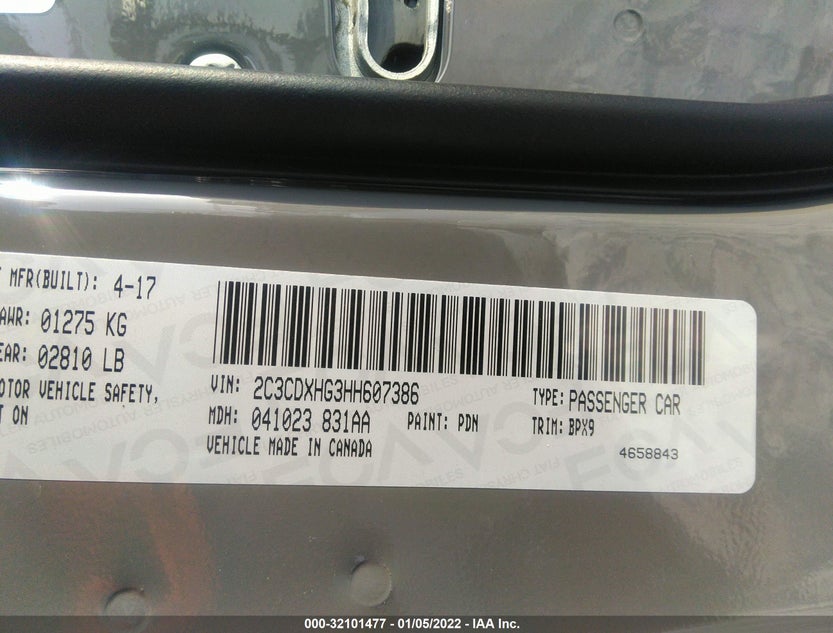 2C3CDXHG3HH607386