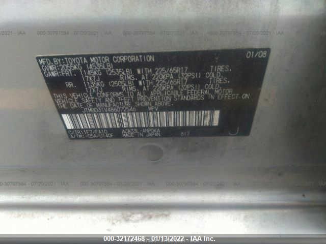 2008 Toyota Rav4 Limited VIN: JTMBD31V486072546 Lot: 32172468