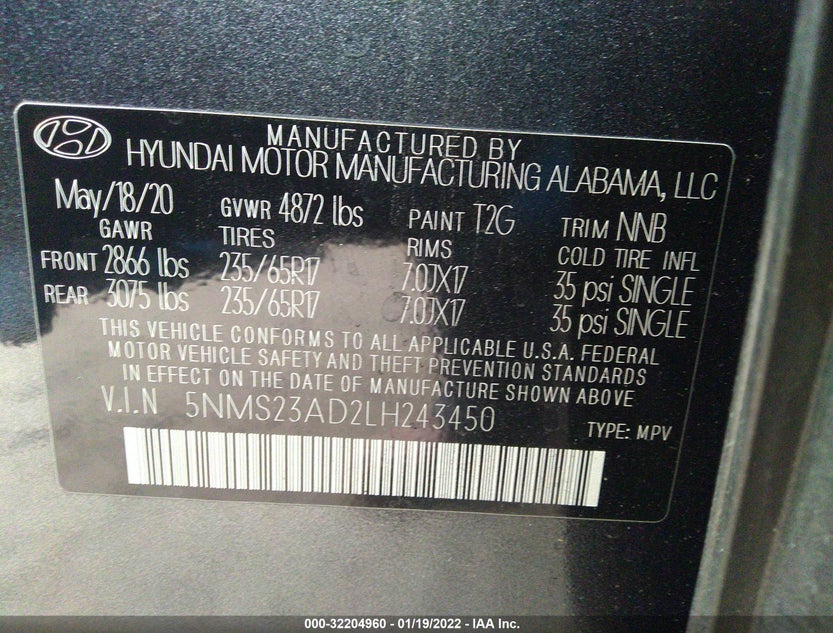 5NMS23AD2LH243450