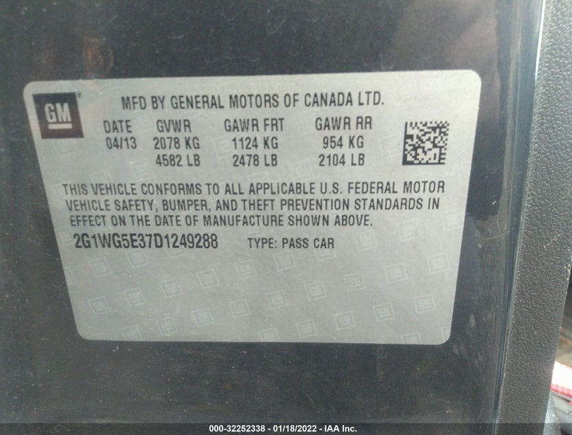 2G1WG5E37D1249288