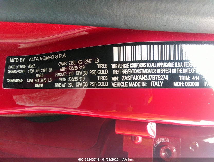 ZASFAKAN3J7B75274