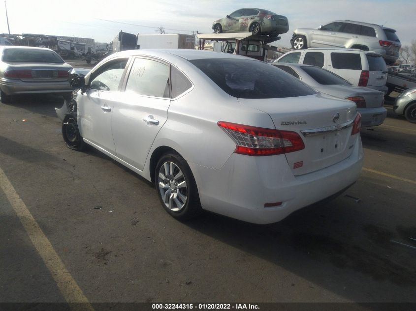 2013 Nissan Sentra Sv VIN: 3N1AB7AP0DL637307 Lot: 32244315