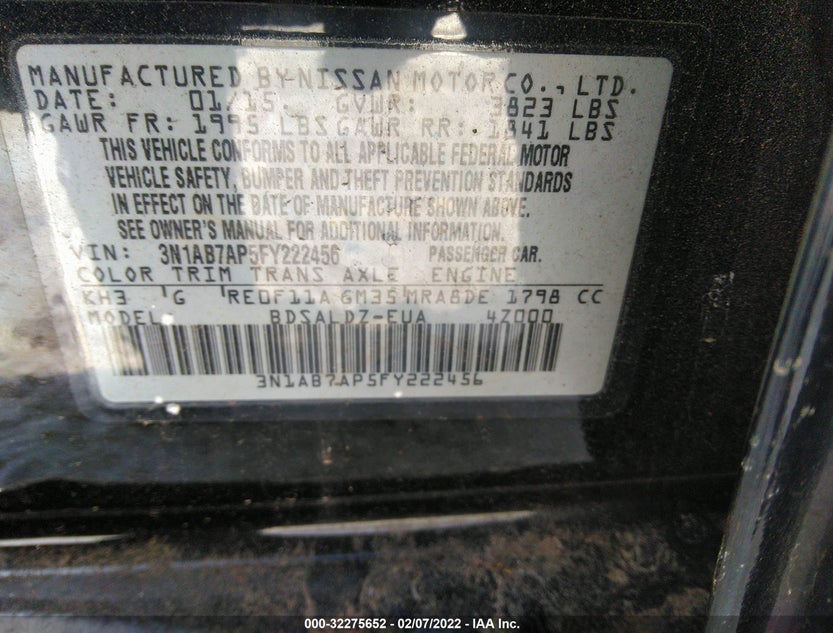 3N1AB7AP5FY222456
