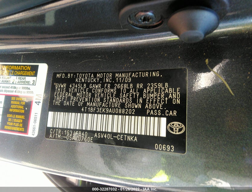4T1BF3EK9AU088202