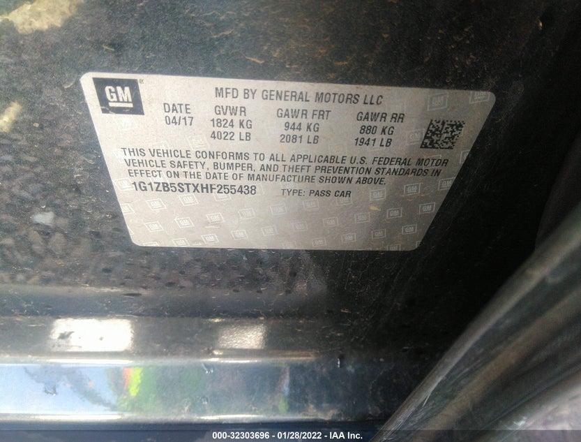 1G1ZB5STXHF255438
