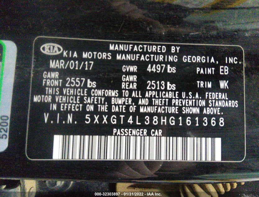 5XXGT4L38HG161368