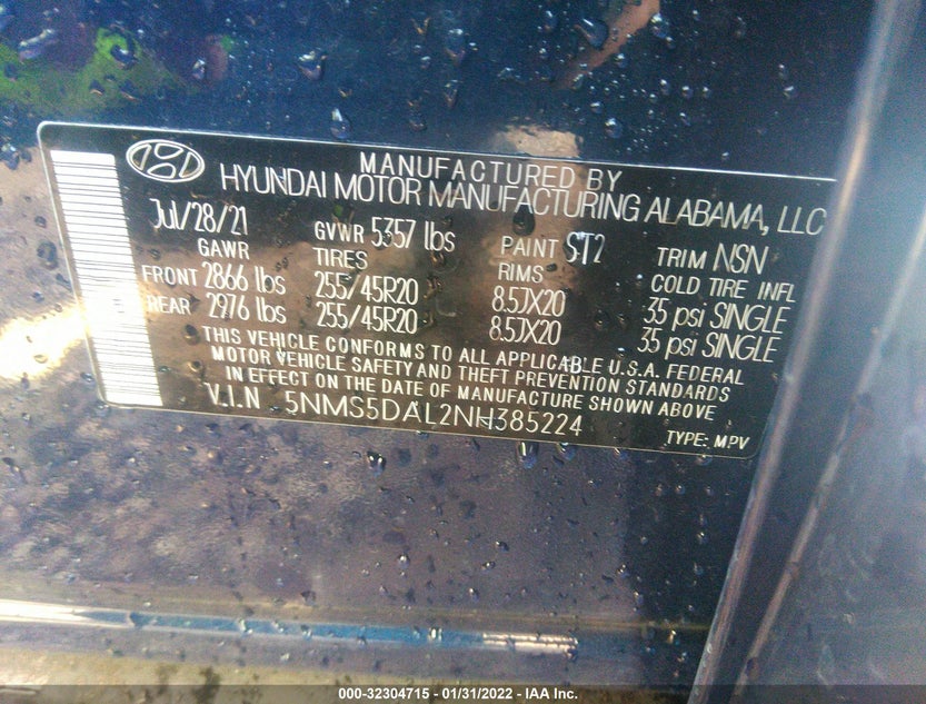 5NMS5DAL2NH385224