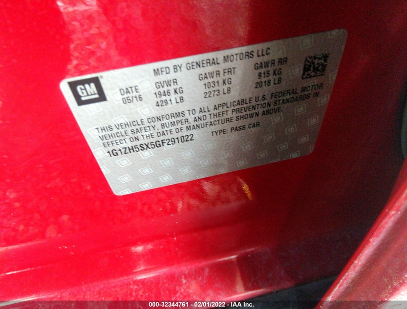 1G1ZH5SX5GF291022