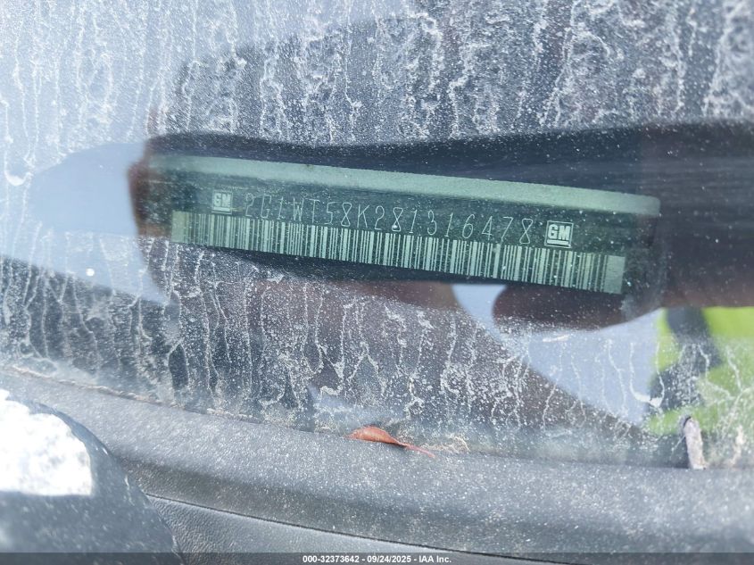 2008 Chevrolet Impala Lt VIN: 2G1WT58K281316478 Lot: 32373642