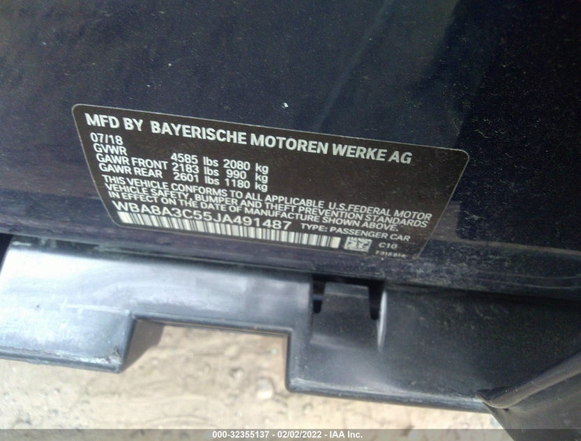 WBA8A3C55JA491487