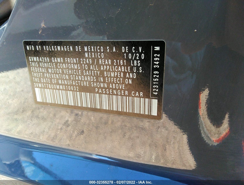 3VW5T7BU0MM010632