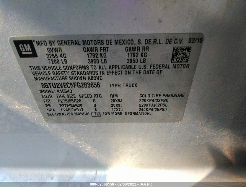 3GTU2VEC5FG283656