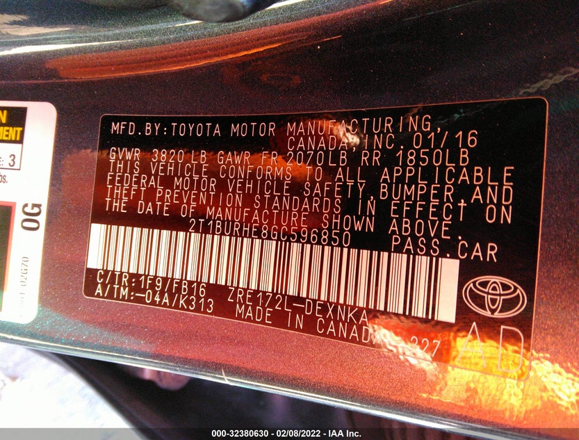 2T1BURHE8GC596850