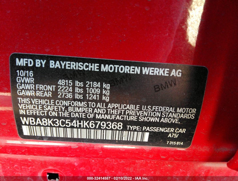 WBA8K3C54HK679368