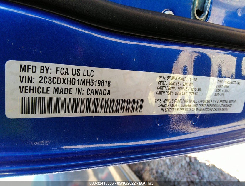 2C3CDXHG1MH519818