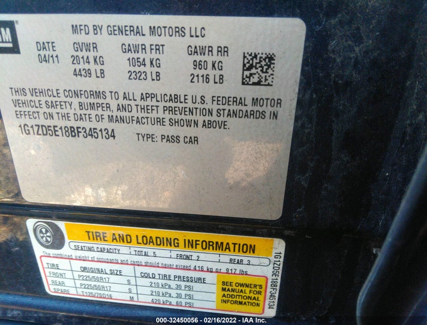 1G1ZD5E18BF345134