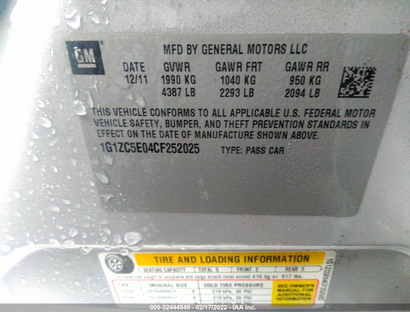 1G1ZC5E04CF252025