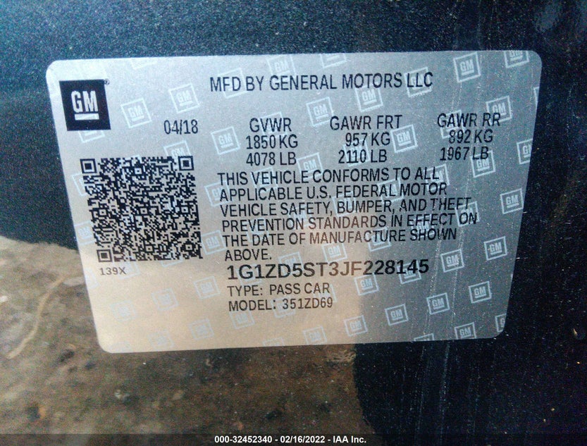 1G1ZD5ST3JF228145