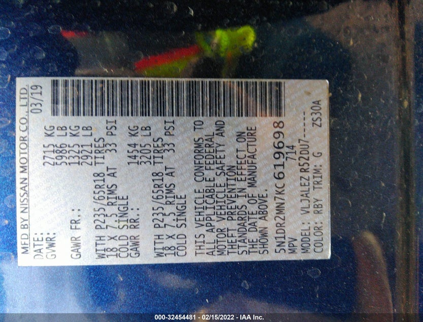5N1DR2MN7KC619698