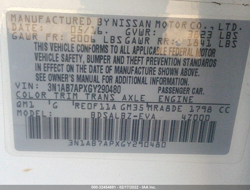 3N1AB7APXGY290480