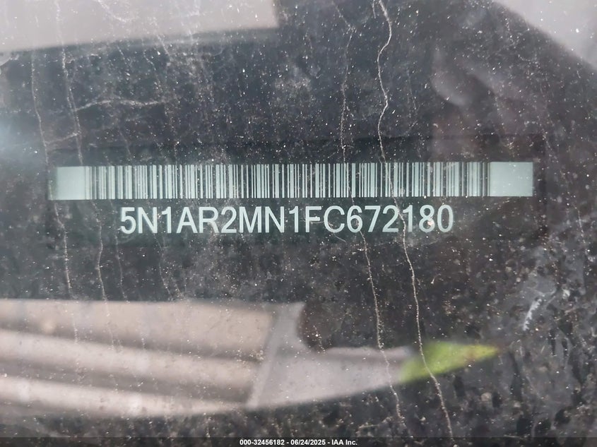 2015 Nissan Pathfinder S VIN: 5N1AR2MN1FC672180 Lot: 32456182