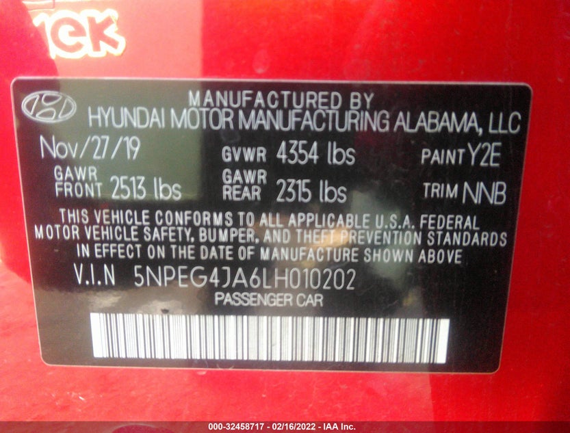 5NPEG4JA6LH010202