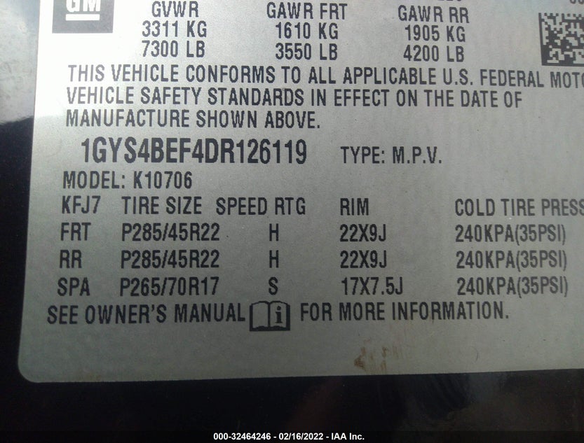 1GYS4BEF4DR126119