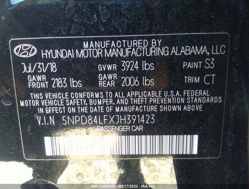 5NPD84LFXJH391423