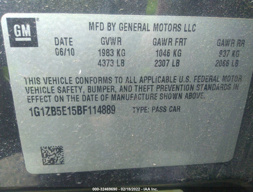 1G1ZB5E15BF114889