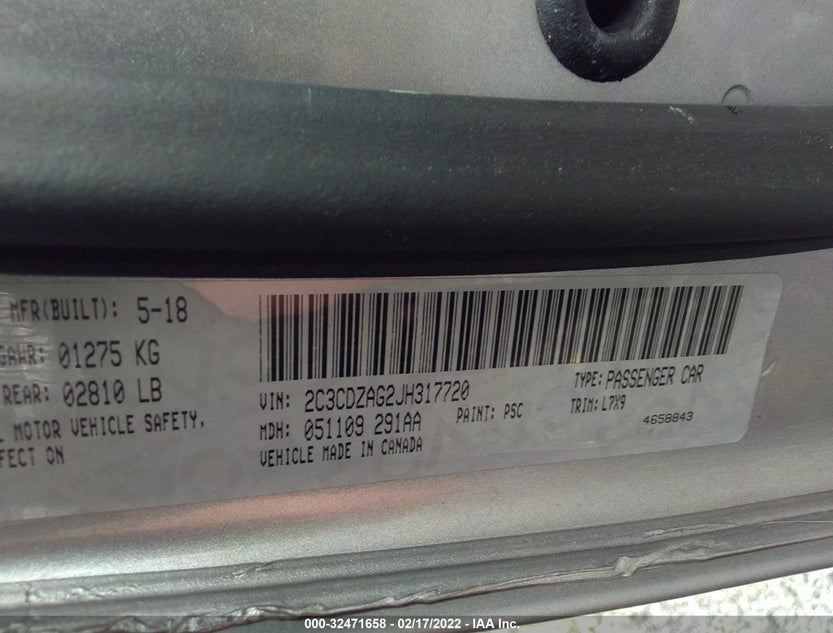 2C3CDZAG2JH317720