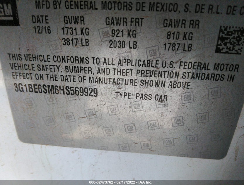 3G1BE6SM6HS569929