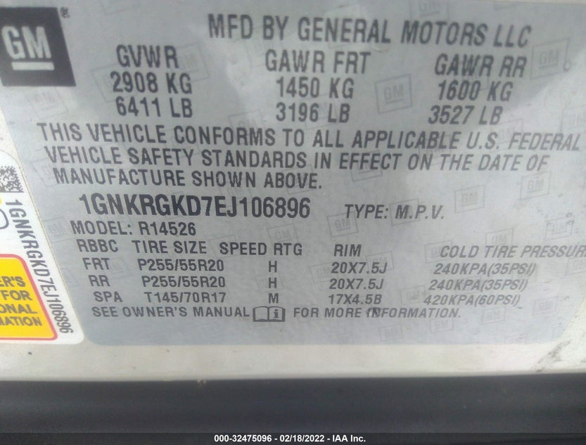 1GNKRGKD7EJ106896