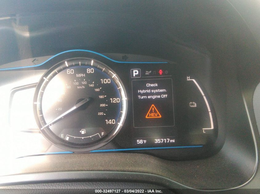 KMHC65LCXKU120331 2019 Hyundai Ioniq Hybrid Blue