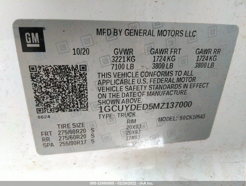 1GCUYDED5MZ137000
