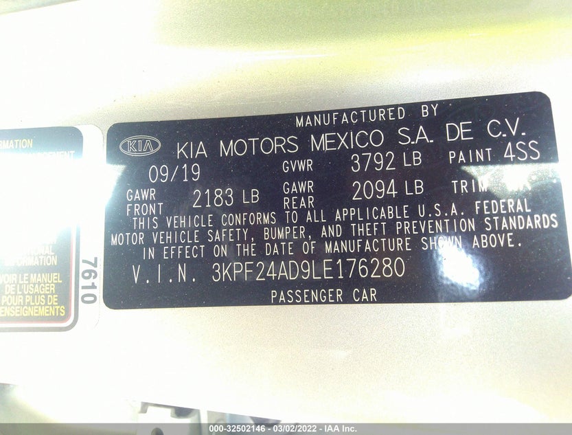 3KPF24AD9LE176280