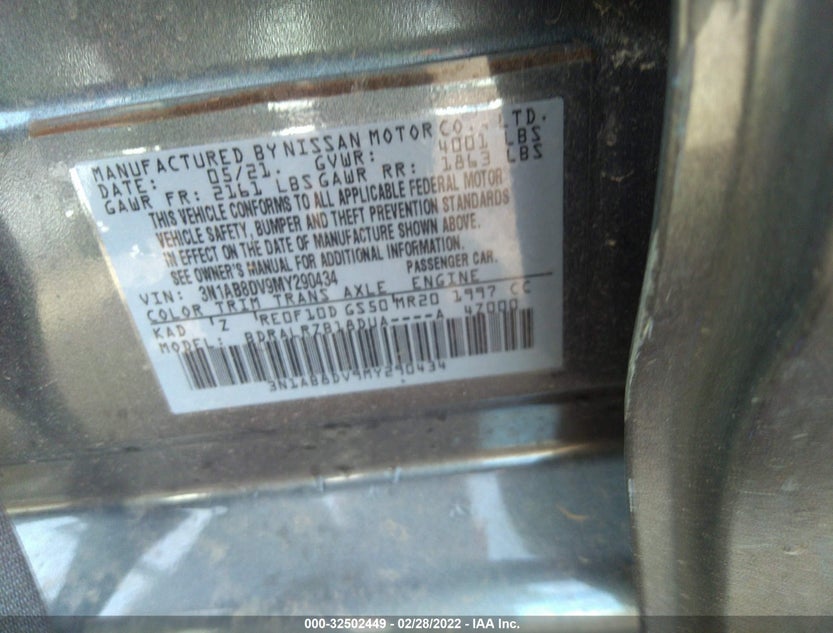 3N1AB8DV9MY290434