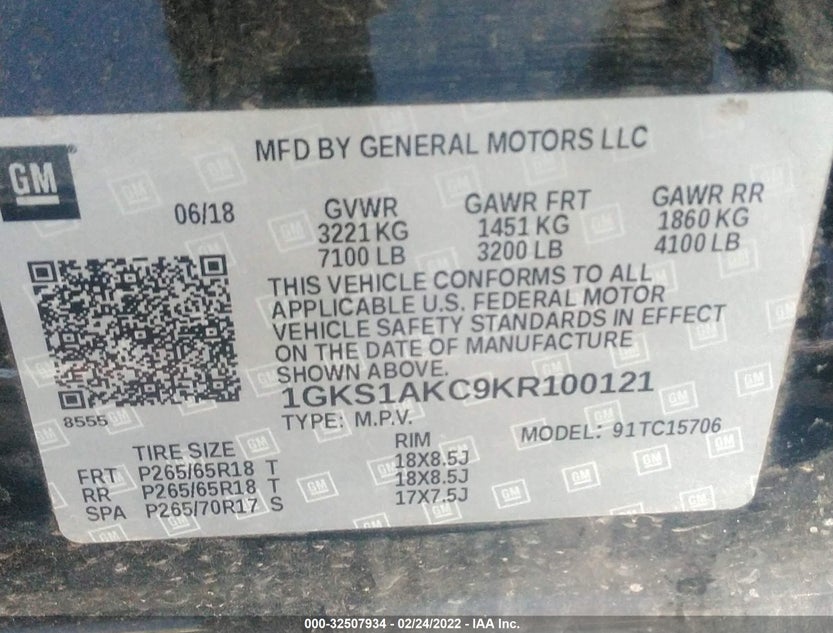 1GKS1AKC9KR100121