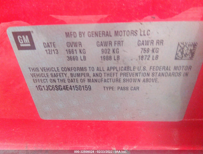 1G1JC6SG4E4150159