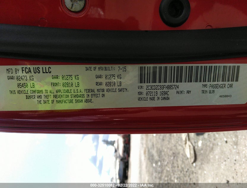 2C3CDZC93FH885724