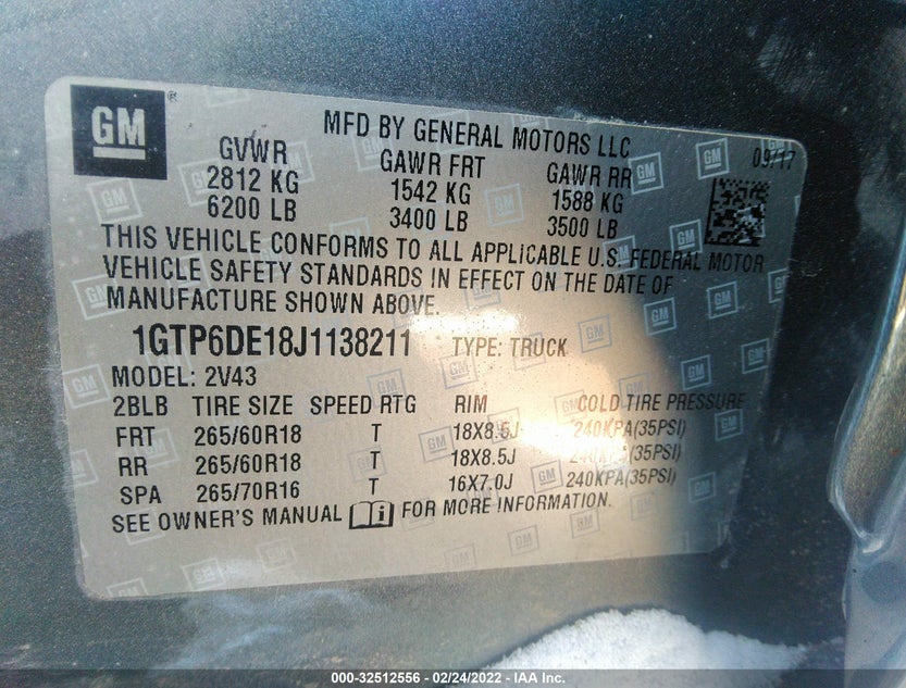 1GTP6DE18J1138211