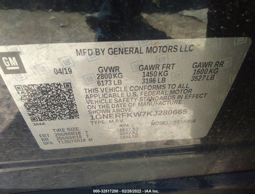 1GNERFKW7KJ280665