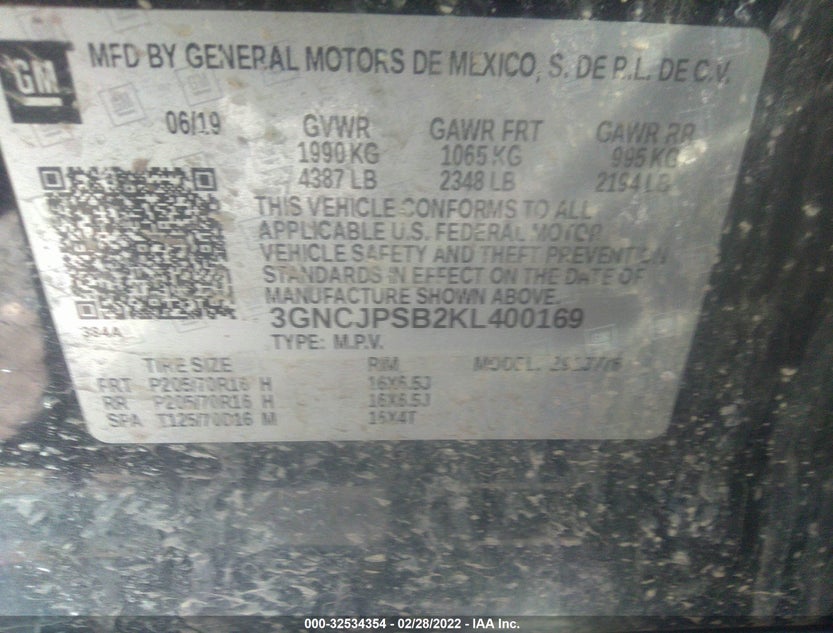 3GNCJPSB2KL400169