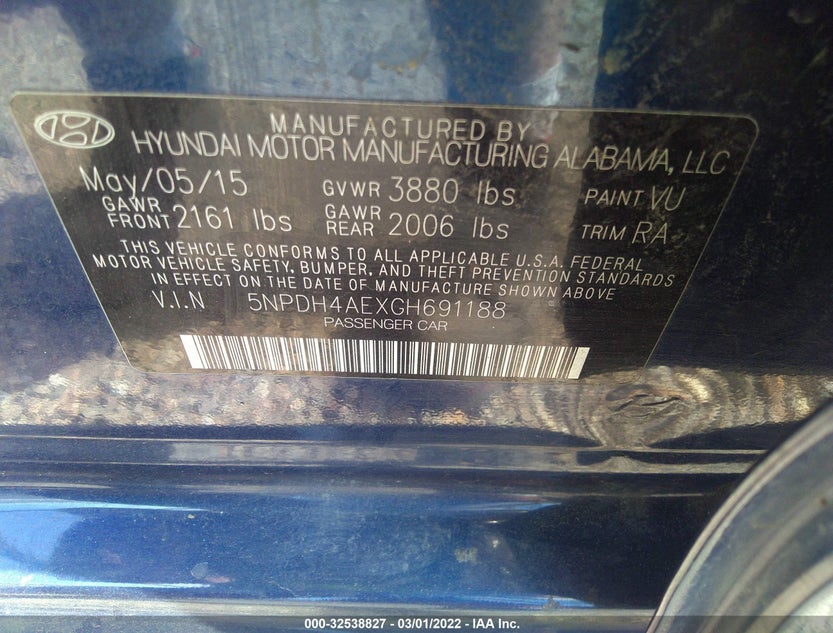 5NPDH4AEXGH691188